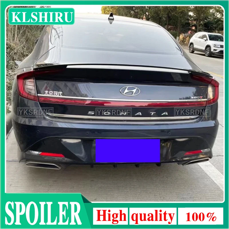 

Для Hyundai NEW Sonata DN8 спойлер заднего багажника, крыла tail ABS материал специально для автомобильной установки 2019 2020 2021 год