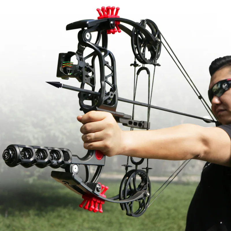 

30-55 Lbs Archery Composite Bow Steel Ball Bow Left And Right Fishing Archery Accessories Archery Bow Steel Pulley Ball Bow