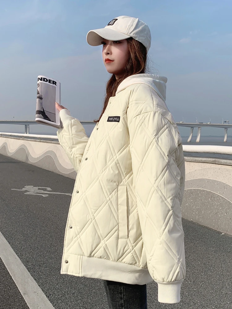 down Cotton Clothing Cotton Coat Women's New Trendy Autumn Winter Coat Thick Cotton Jacket Baseball Uniform