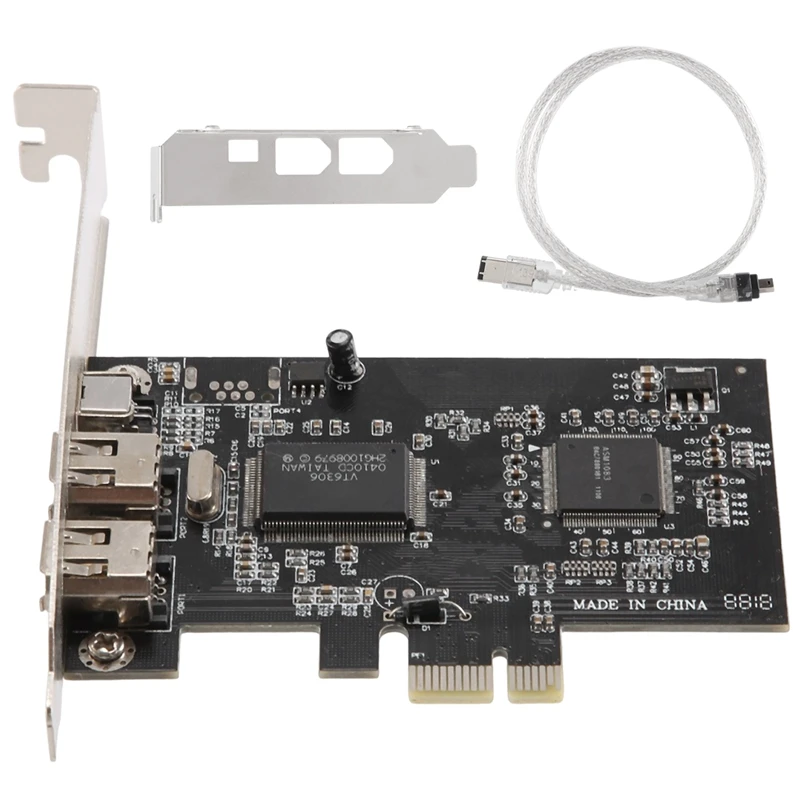 

Плата PCI-E PCI Express Firewire, Карта контроллера IEEE 1394 с кабелем Firewire, для передачи видео, аудио и т. д.