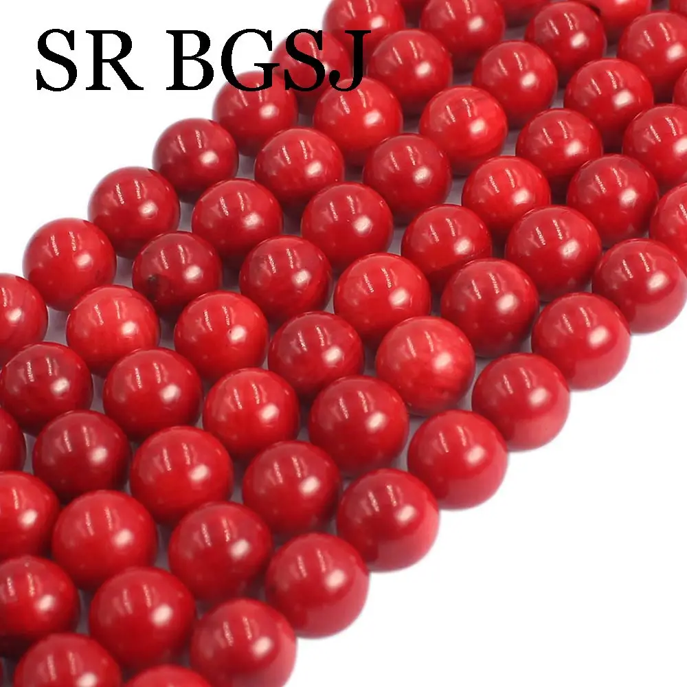

Free Ship 9mm Natural Red Coral Stone Round Loose Spacer Beads Jewelry Handmade Necklace Bracelets DIY Making Accessories 15"