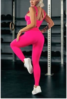 2022 summer new style womens two piece seamless knit sexy sports tank top pants yoga wear fitness suit
