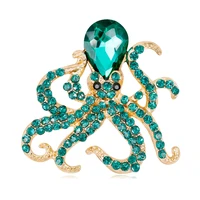 rhinestone octopus fashion personality alloy diamond sea life animal brooch