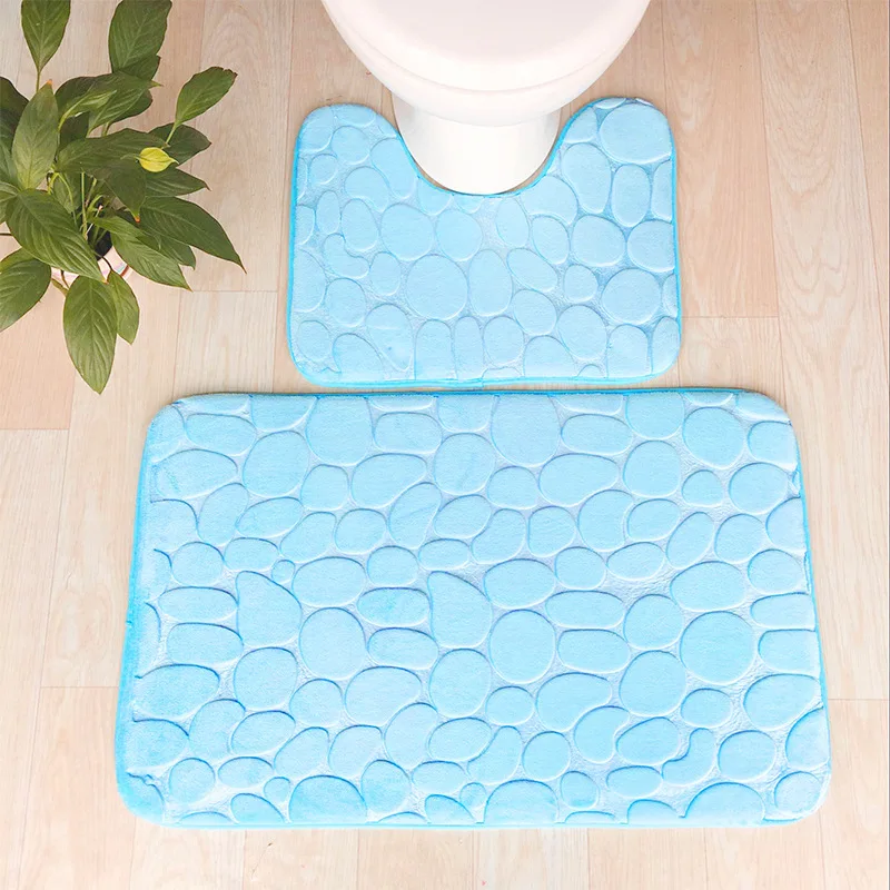 

Home Bathroom Bath Mat Set Toilet Soft Non Slip Bath Mat Bathroom Rug Shower Carpets Set Toilet Lid Cover Floor Mats