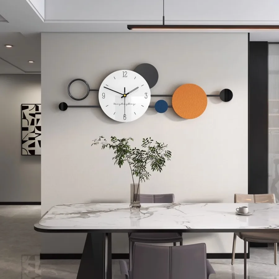 

Home Wall Clock Decoration Hand Gift Wood Round Living Room Wall Clock Pieces Colorful Modern White Kitchen Wandklok Home Decor
