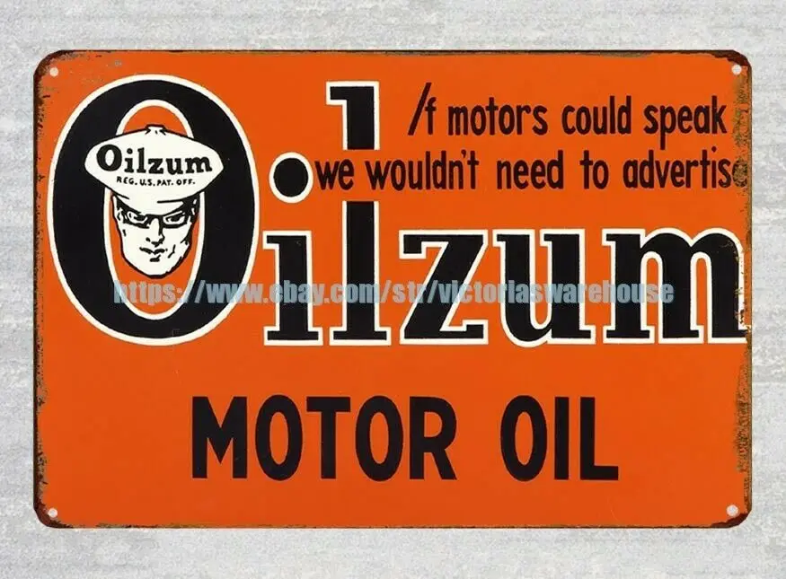 

Металлическая стена, мужская пещера Oilzum, моторное масло, металлический жестяной знак