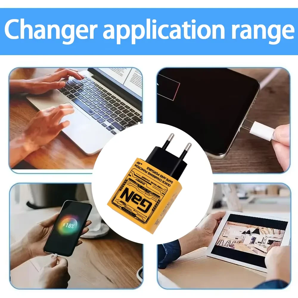Быстрое зарядное устройство Xiaomi 145 Вт PD USB-зарядное устройство для телефонов Адаптер для быстрой зарядки 3 порта ЕССШАВеликобритании для iPhone Samsung Настенный адаптер с вилкой Huawei (art.: 3920cb3c32f80) - 3920cb3c32f80