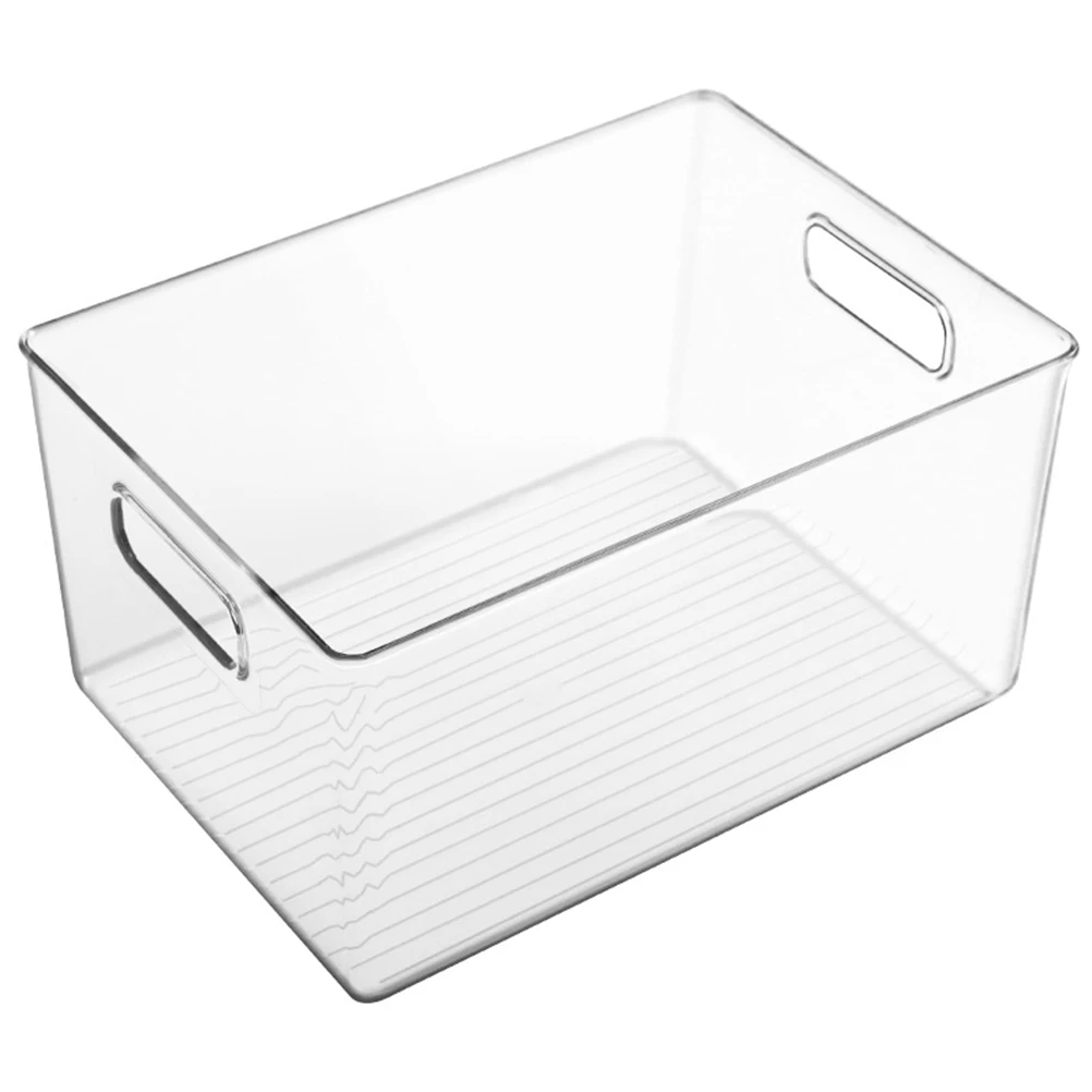 

Clear Plastic Pantry Organizer Bins Household Food Storage Basket for Kitchen Countertops Cabinets Refrigerator