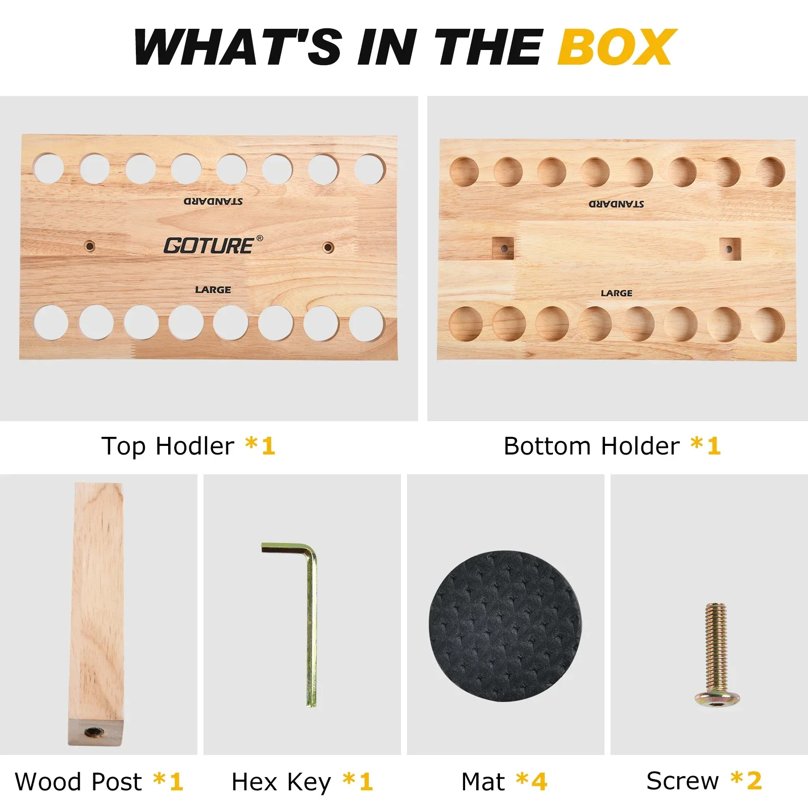 Квадратный держатель для удочки Goture с 16 отверстиями вертикальный инструмент