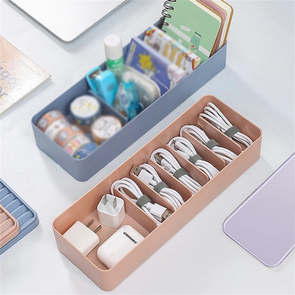 

Plastic Cable Storage Box Dustproof Power Cable Storage Box Wire Manager Box Desktop Charging Cable Collect Box