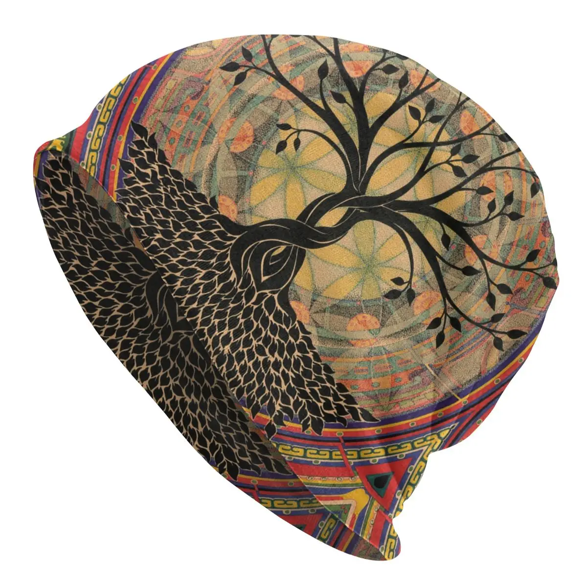 

LifeTree Beanies Tree of Life Yggdrasil Caps Soft High Quality Spring Printed Outdoor Hats for Men Women Knitted Beanies