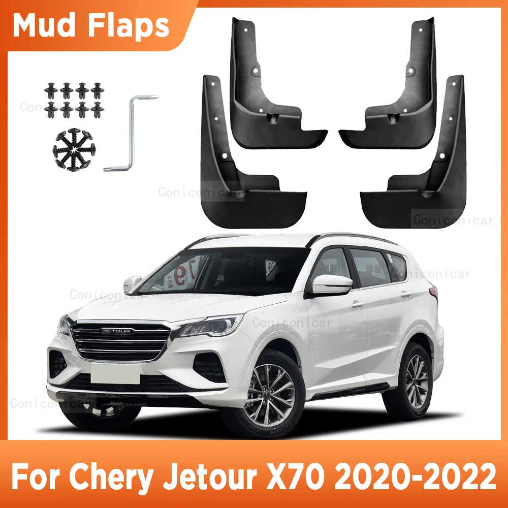 

4Pcs For CHERY Jetour X70 2020 2021 2022 Mudflaps Mud Guards Flaps Splash Guards Mudguards Fender Front Rear Wheel Accessories