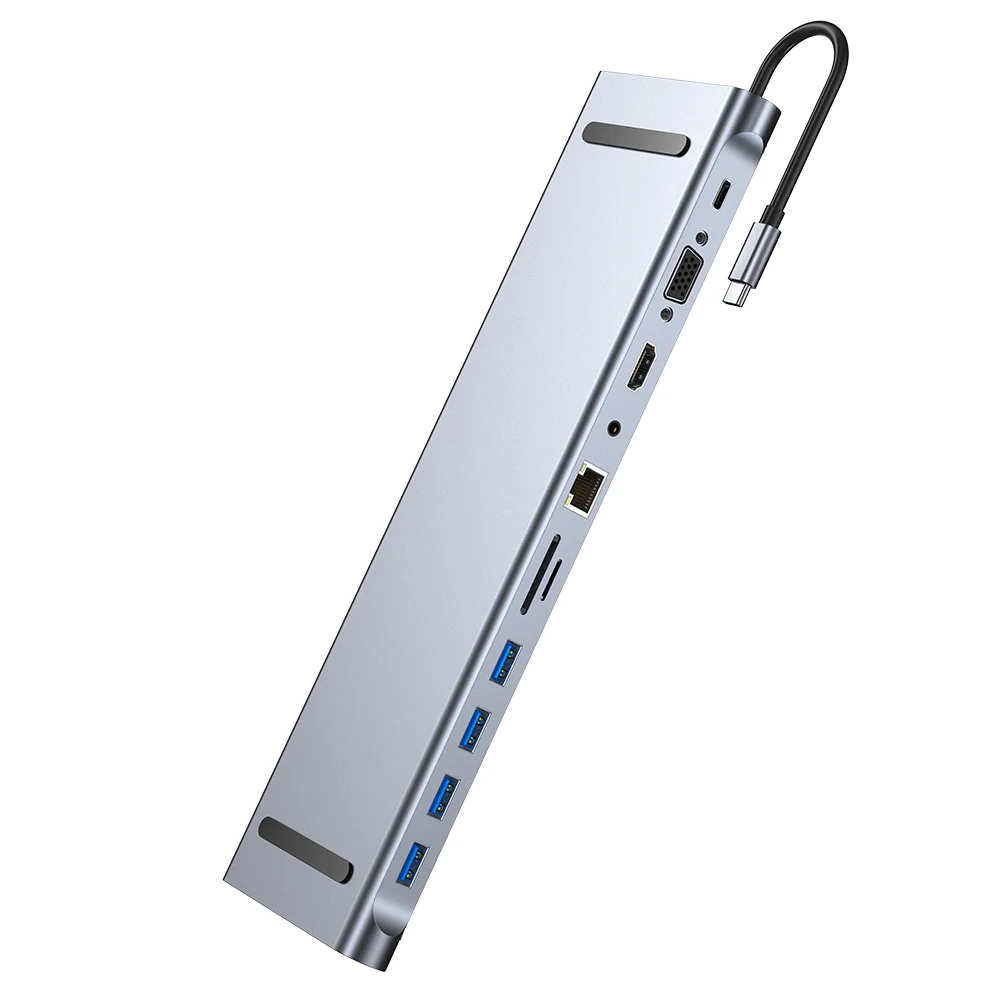 4/5/6/8/11 в 1 док-станция типа C USB-концентратор 3.0 сплиттер многопортовый адаптер 4K