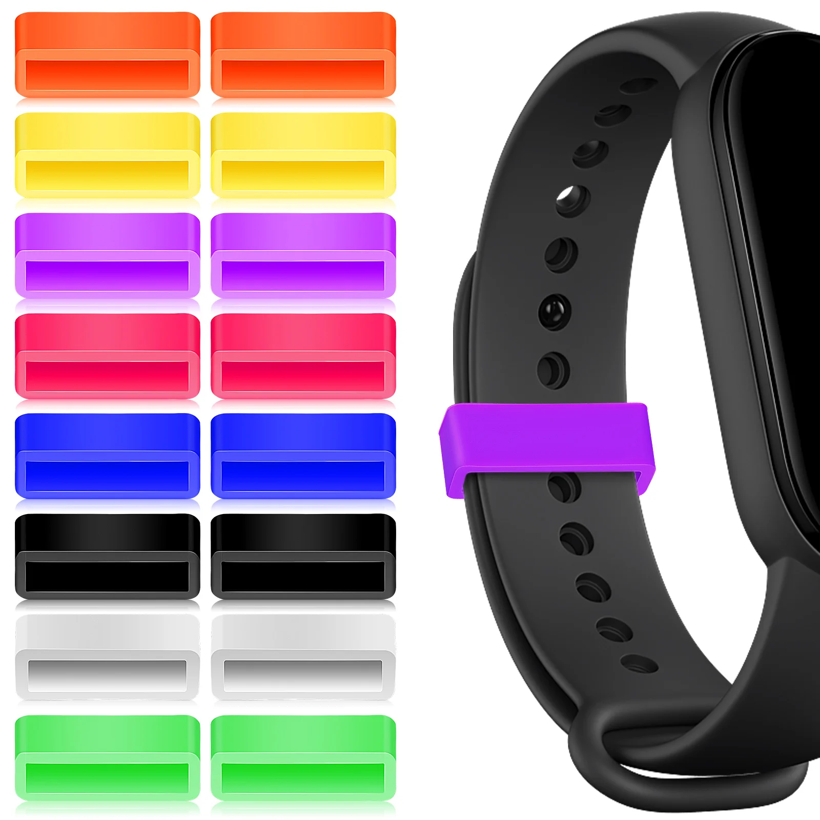 

Watch Band Loop Loops Strap Watchband Ring Silicone Keeper Holder Replacement Fastener Rubber Colored Accessories Fasteners