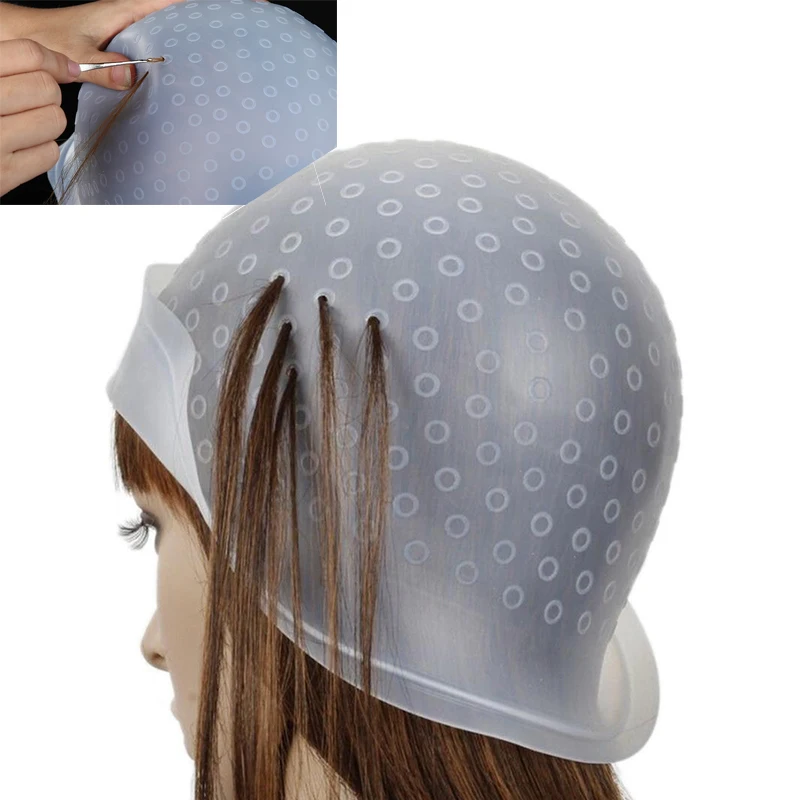 

Reusable Professional Salon Hair Color Coloring Highlighting Dye Cap for Hair Extension Styling Tools Barber Beauty Hair Salon