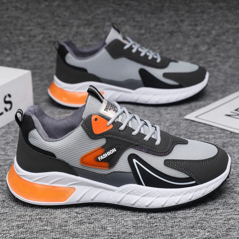 Мужская спортивная обувь легкие кроссовки для бега модная на мягкой подошве