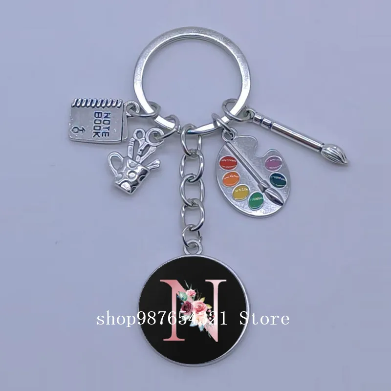 A-Z для рукоделия с цветком палитра ручной работы брелок ключей книга подарок на