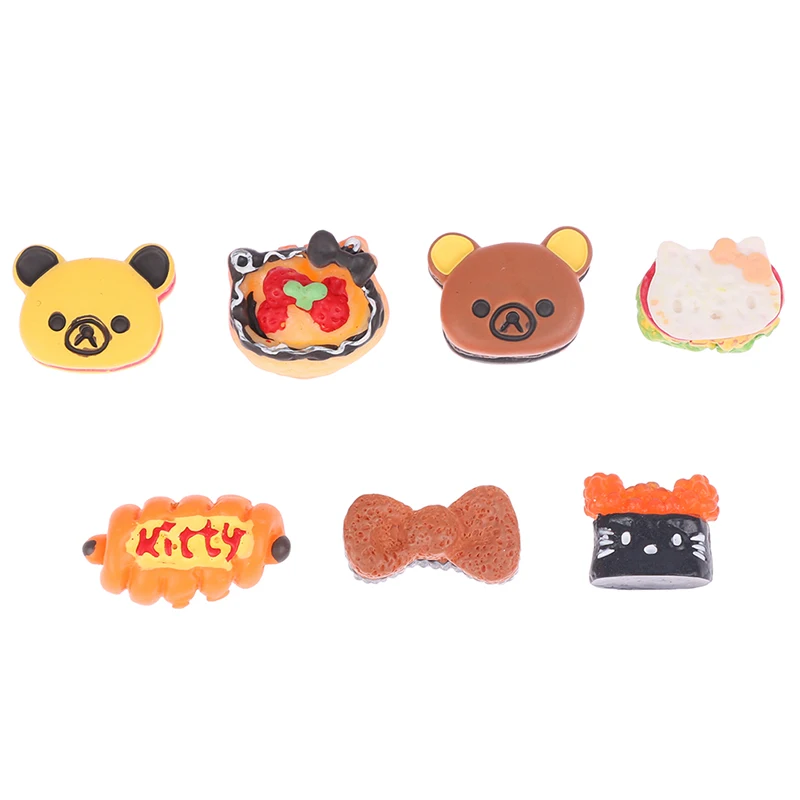 10PCS /lot Fake Food DIY Miniature Artificial Cake Croissant Pineapple Bun Biscuit Decorative Craft Play Doll House Toy - купить по