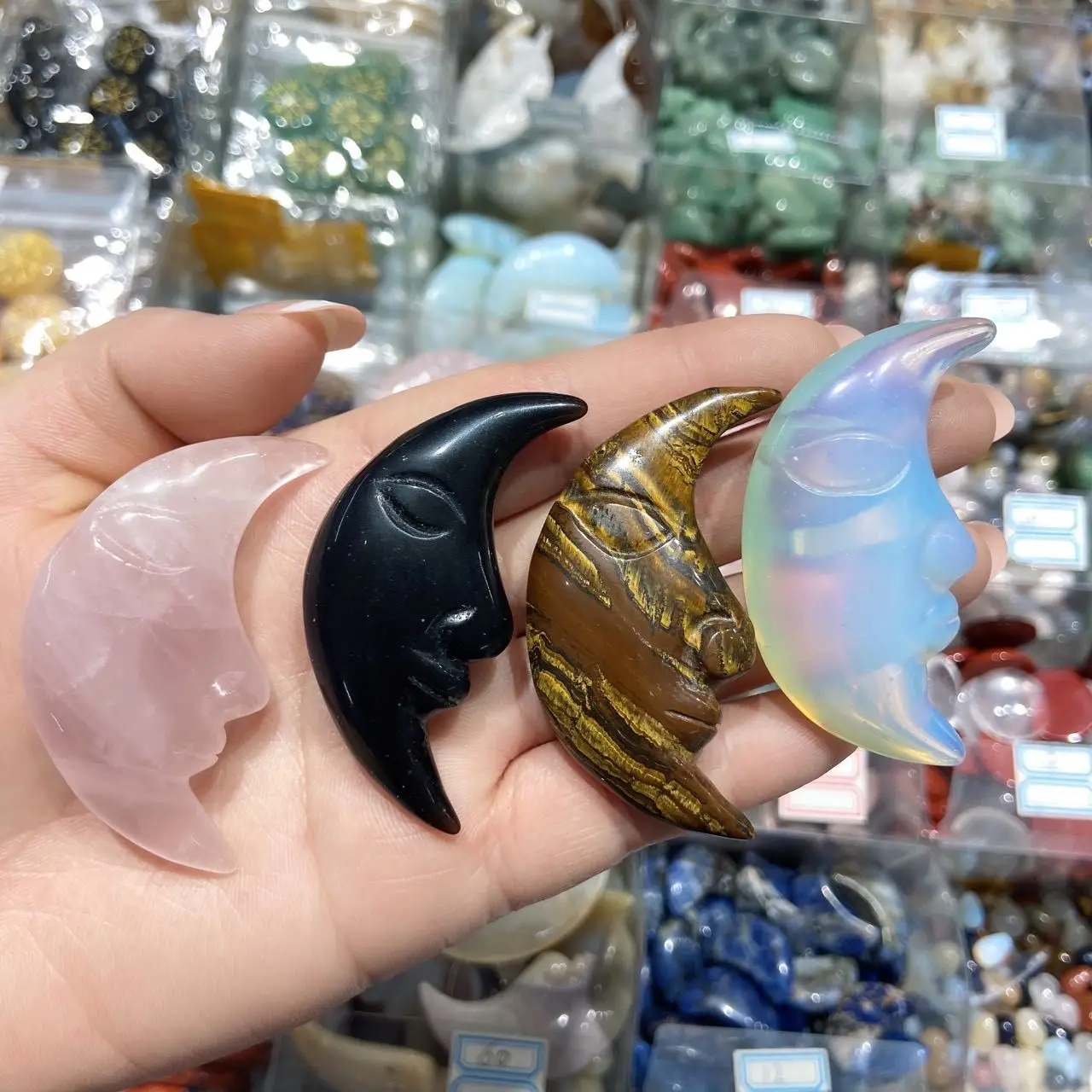 

1 шт. натуральный кристалл, розовый кварц, луна, камень для лица, энергетический лечебный камень, украшения, поделки, «сделай сам», минеральны...