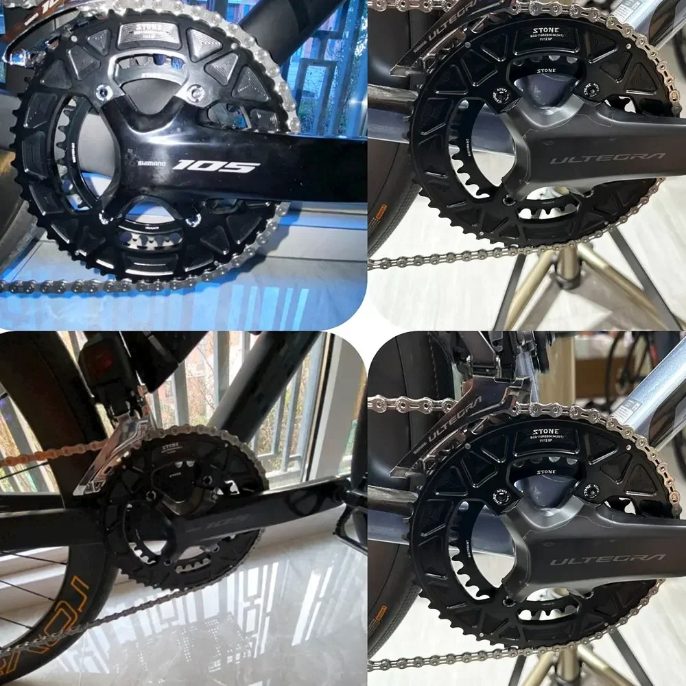 Двойная звезда Stone 110bcd для дорожного велосипеда 105 R7100 UT R8100 DA R9200 круглая 52 36T 53 39T 54