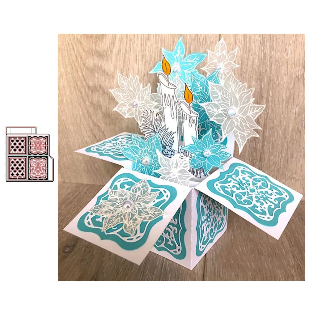 Снежинка в коробке металлические штампы трафареты вырезанные для сделай сам