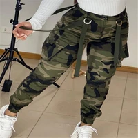 womens high waist overalls camouflage printed pockets 2022 fashion military green webbing leggings autumn outdoor sports pants