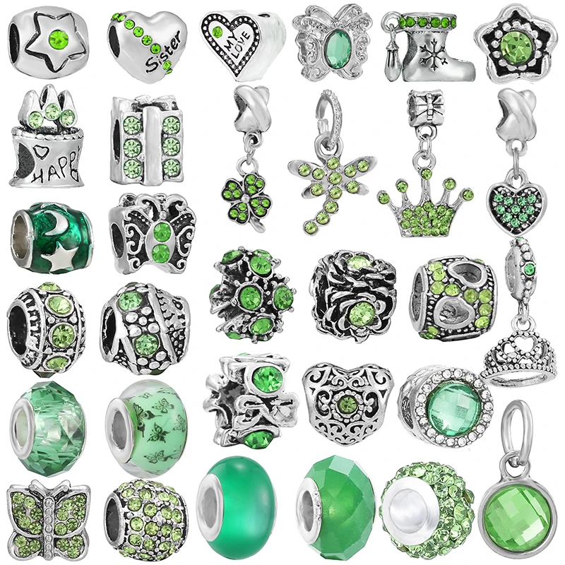 2 шт./лот 2022 модные бусины в виде клевера сердца звезд подходят к оригинальным