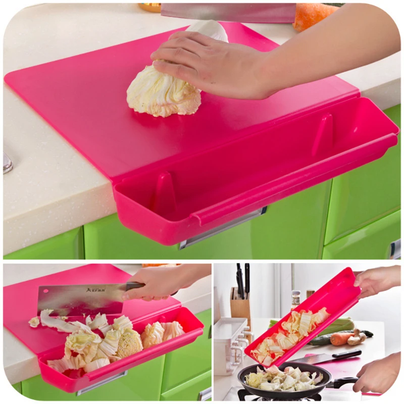 

Multifunctional Creative Chopping Board Frosted Kitchen Cutting Board Slot Cutting Vegetable Meat Tools Kitchen Accessories