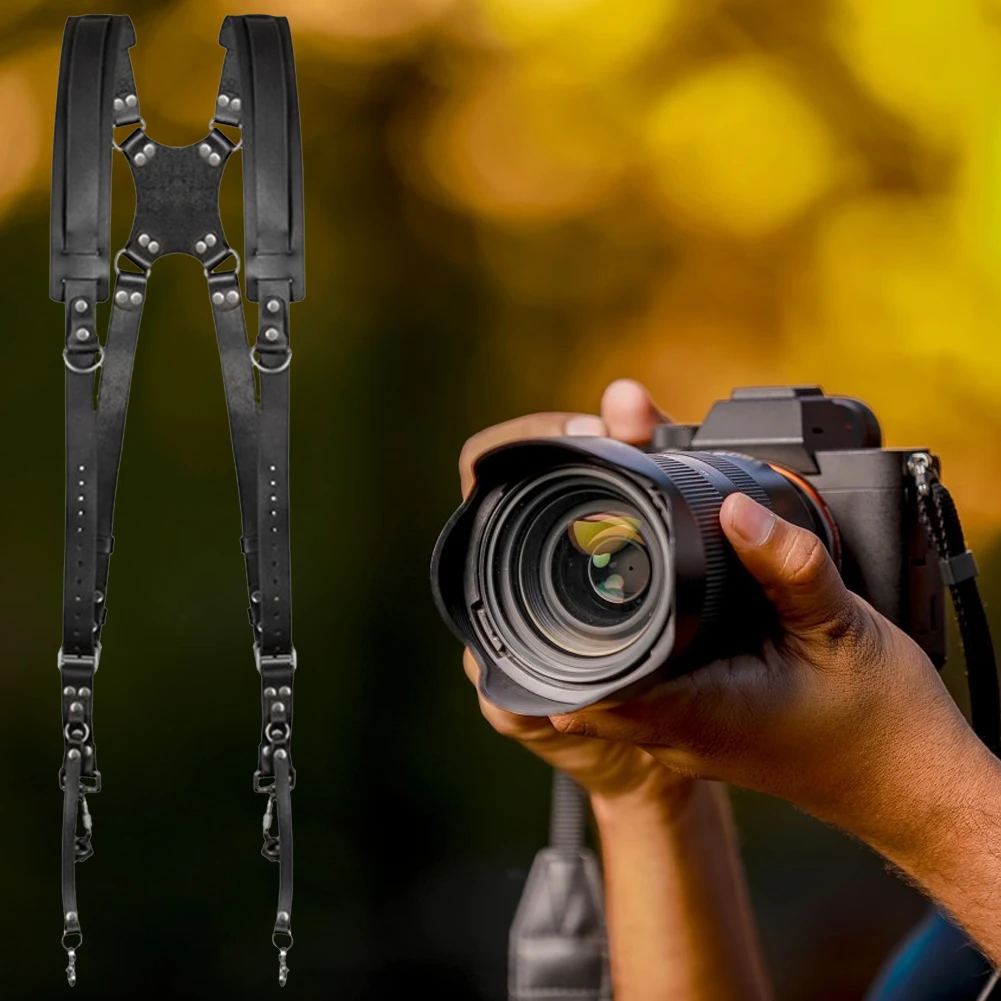 Кожаный ремень для камеры Регулируемый кожаный плечевой Портативное