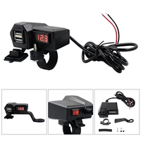 usb motorcycle charger 12v24v dual usb hi q output quick abs waterproof cover witch voltmeter switch for moto atv skis
