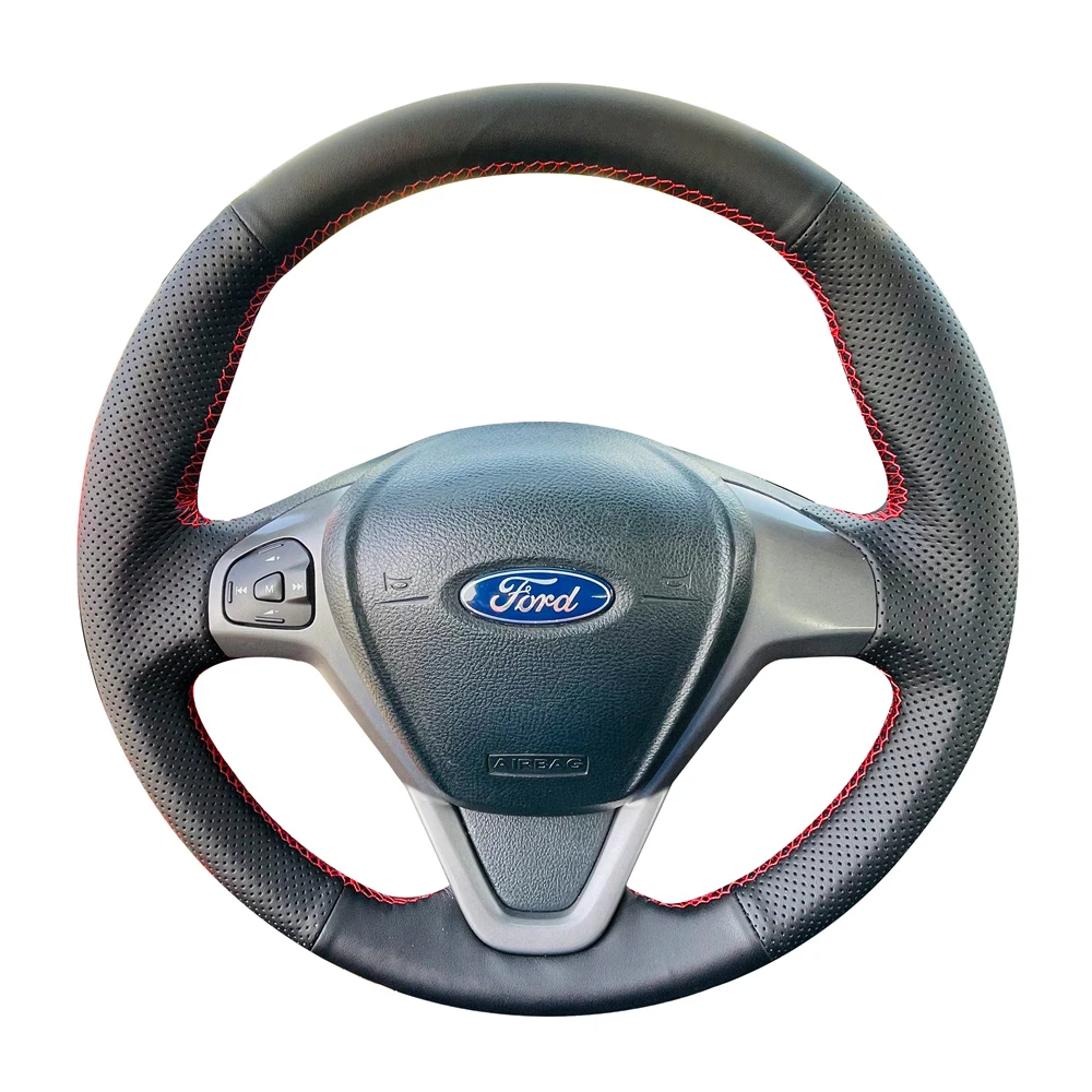 Non-Slip Artificial Leather Braid Car Steering Wheel Cover W
