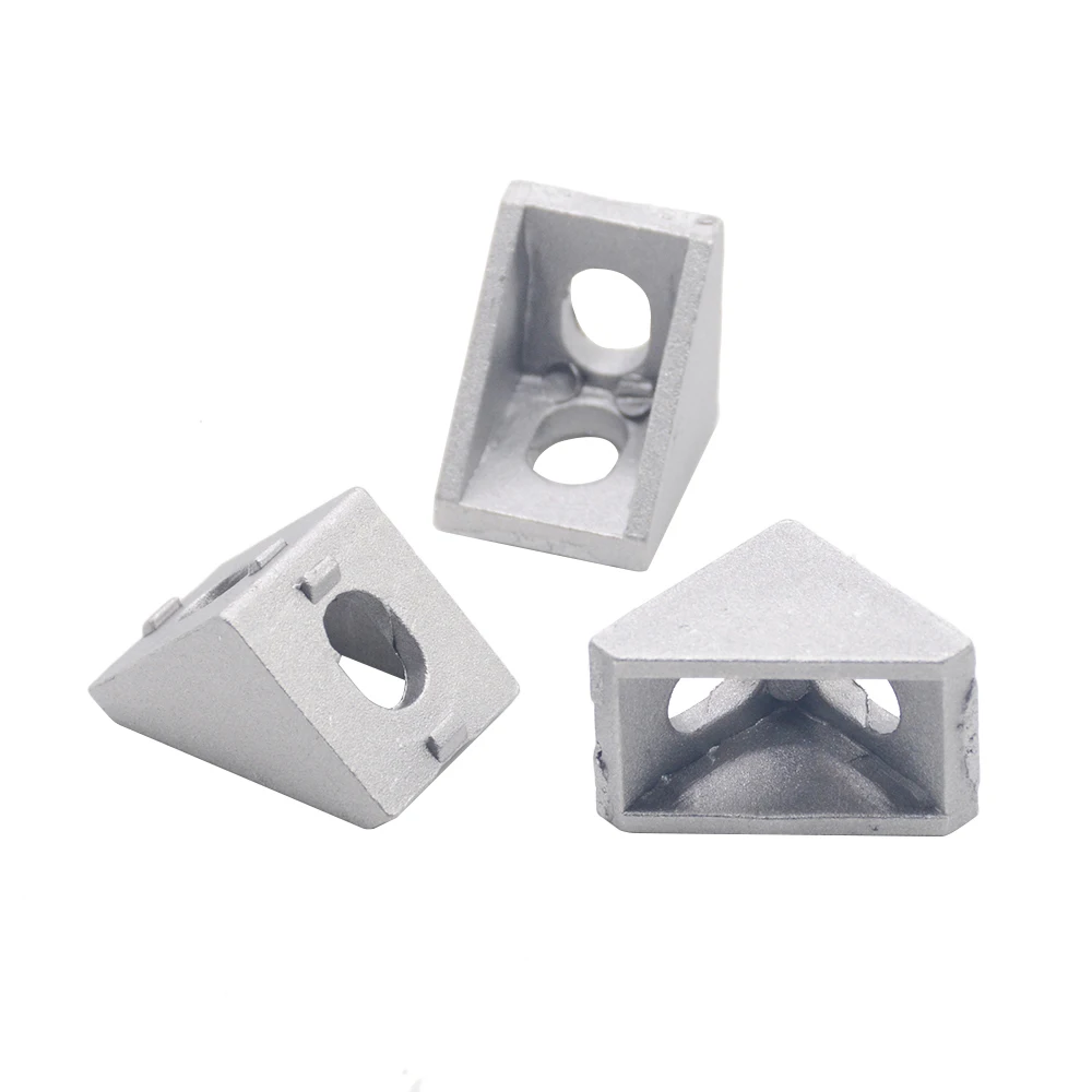 

50pcs 2020 Corner Fitting Angle Aluminum Profile Corner Bracket 20X17X6 20 L Connector Fastener Industrial Aluminum CNC Router