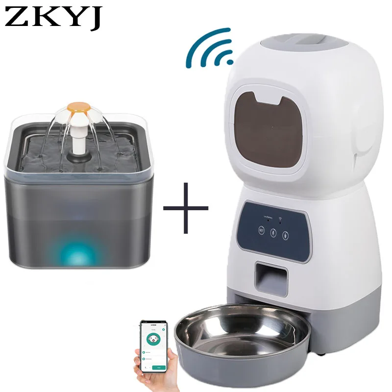 3.5L WiFi APP Автоматическая кормушка для домашних животных Программируемая