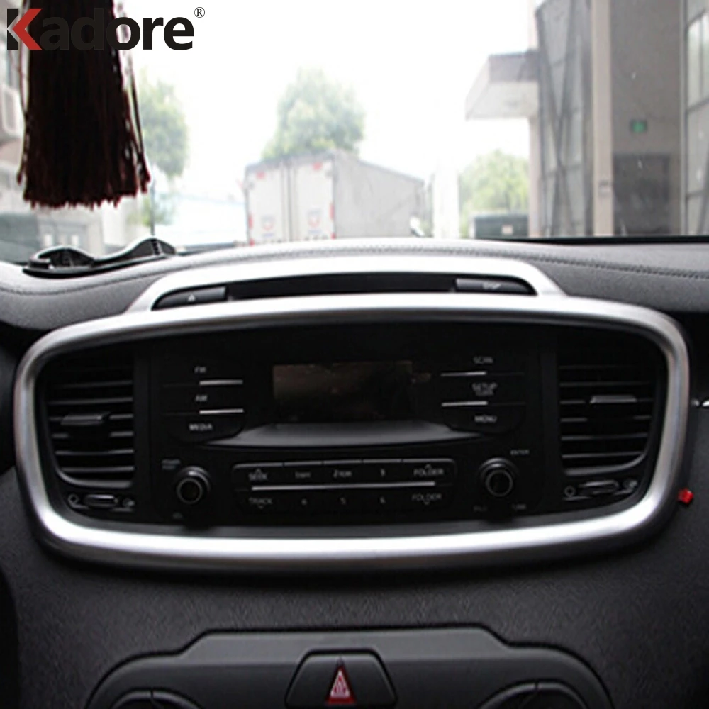 

For Kia Sorento 2016 2017 2018 2019 Matte Interior Center Control GPS Navigation Frame Panel Air Condition Vent Outlet Cover