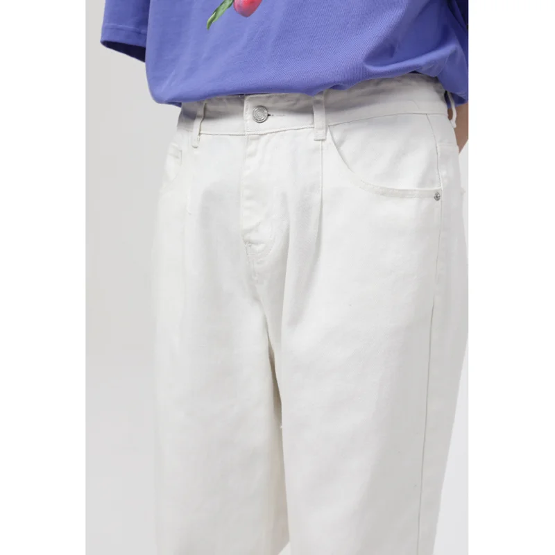 Men's Wear 2022 New Port Breeze Recreational Comfortable Black Jeans Loose Temperament Versatile Wide Leg Trousers Autumn Female