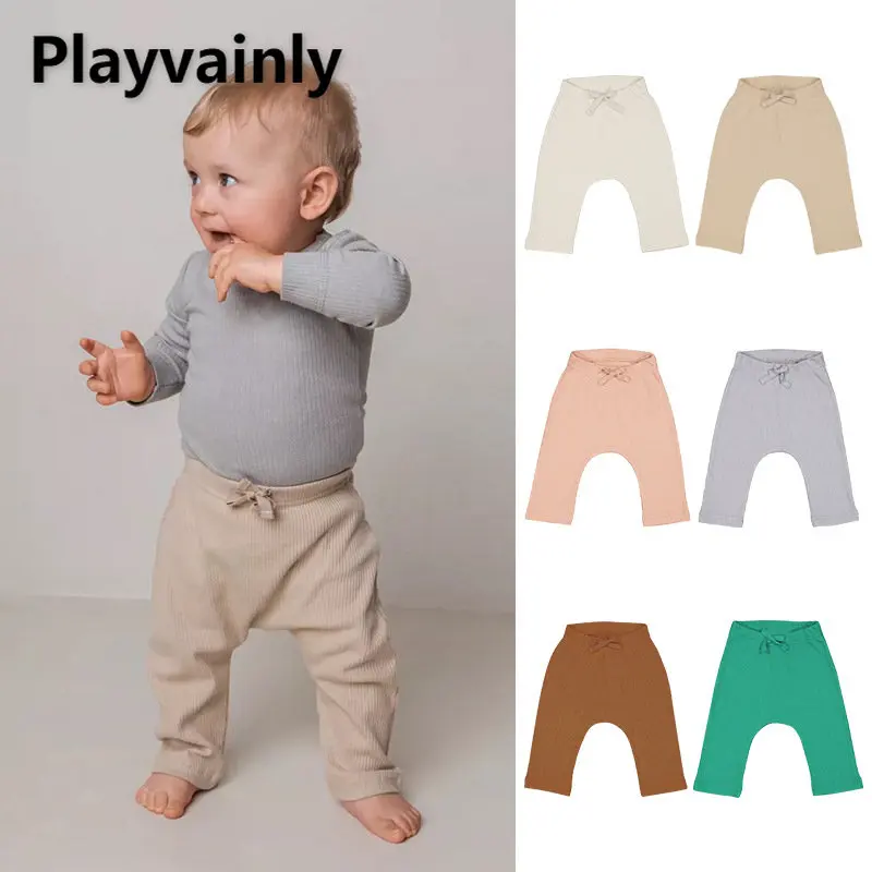 

Брюки Детские однотонные из модала и хлопка, на возраст 0-3 года