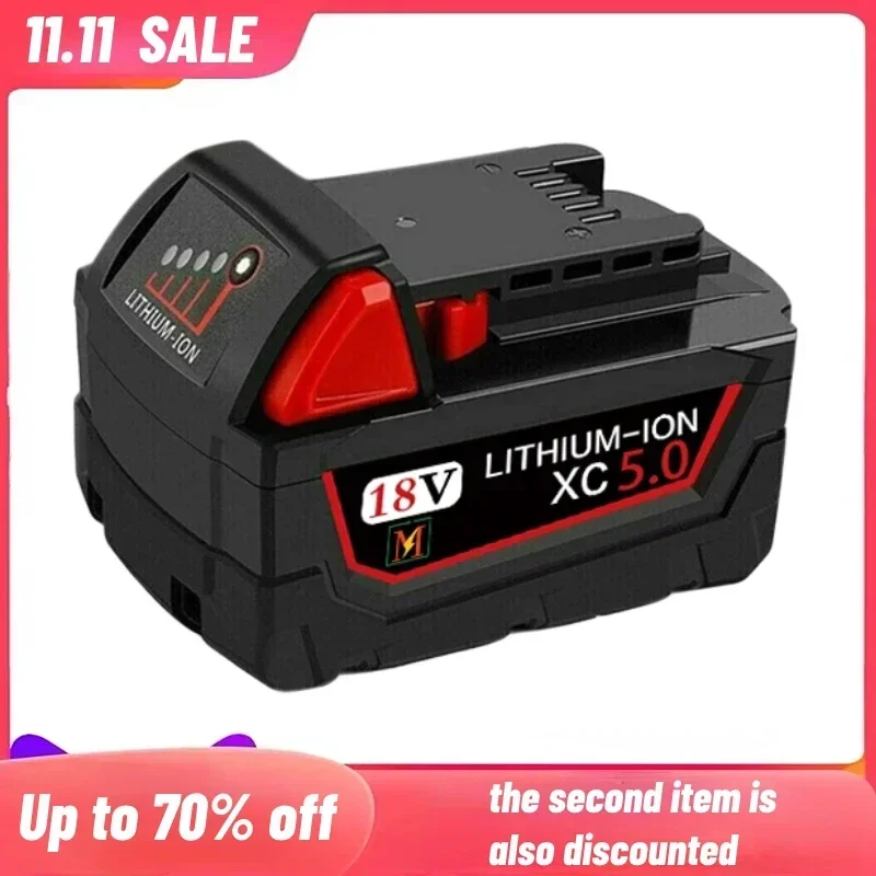 

18V 12.0Ah Replacement for Milwaukee M18 XC Lithium Battery 48-11-1860 48-11-1850 48-11-1840 48-11-1820 Rechargeable Batteries