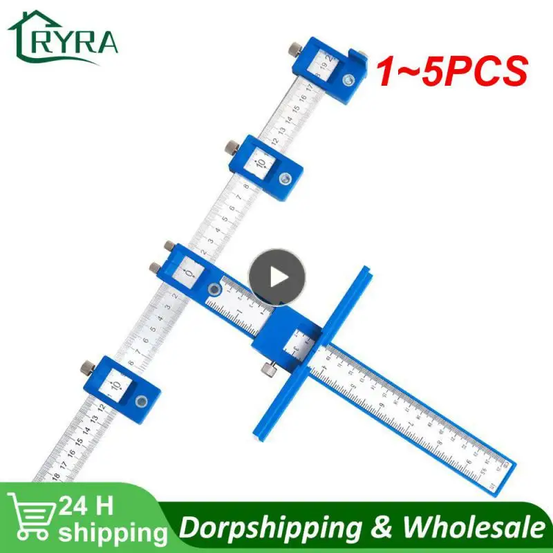 

1~5PCS Punch Locator Drill Guide Installation Ruler Upgrade Wood Woodworking Accessories Hole Cabinet Hardware Jig Drawer Pull