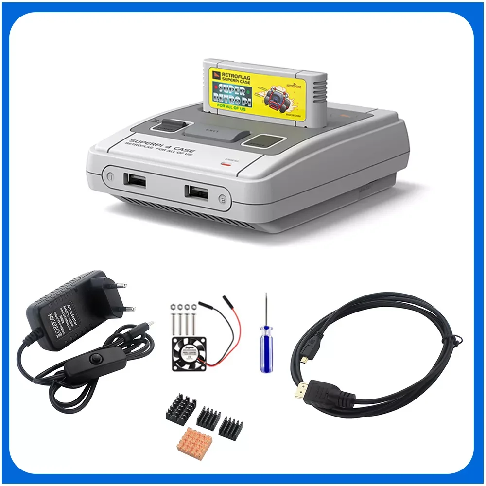 

Чехол Retroflag Superpi 4, чехол для Raspberry Pi с безопасным отключением, чехол с ретрофлагом для Raspberry Pi 4, Модель B