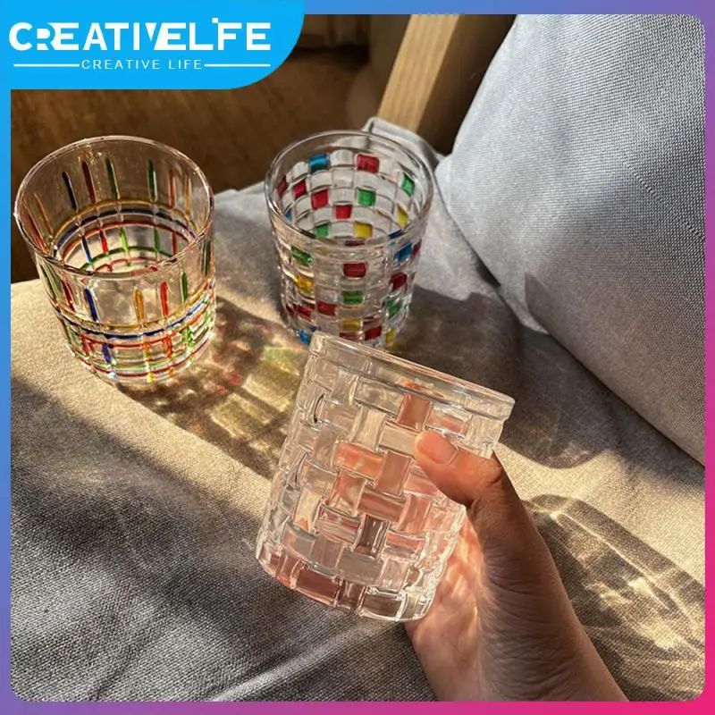 

Creative High Quality Painted Glass Cup Household Water Glass Handmade Painted Whiskey Glass Home Decoration Various Styles Cups