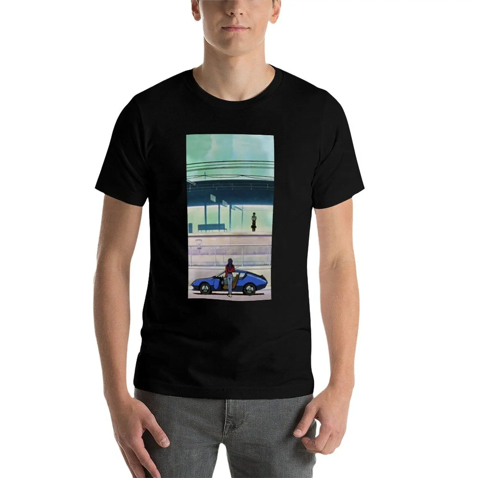 Футболка Evangelion Misato Katsuragi &amp Shinki Ikari милые топы одежда больших размеров мужские