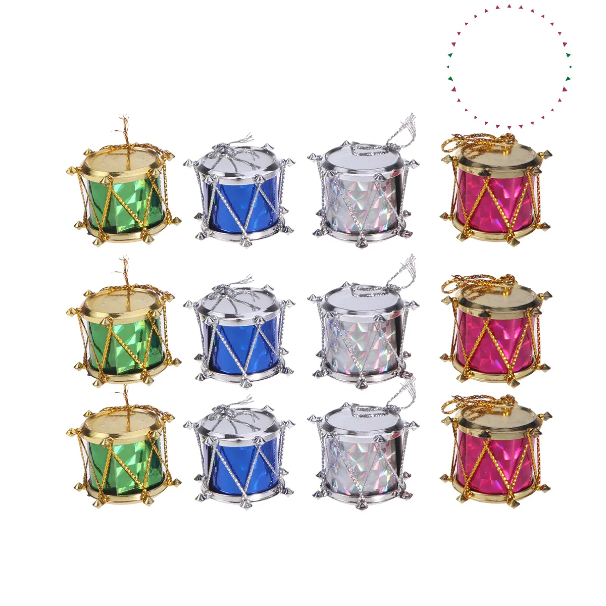 

Рождественский барабан, подвесное украшение для елки, украшения для мини вечерние НКИ, праздничные подвески, блестящие декоративные украшения, подарки