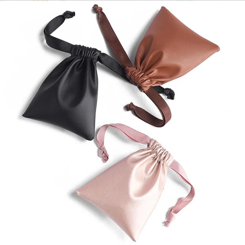 

Pu Leather Gift Bags 8x10cm 9x12cm 10x15cm 13x17cm Makeup Jewelry Microfiber Drawstring Pouches