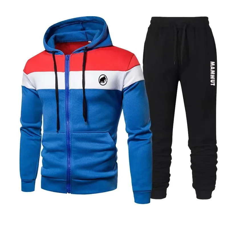 2023 New Autumn And Winter Men's Suit Printed Hoodie Suit Zipper Sweatshirt Casual Sports Sweatpants Men's Sportswear