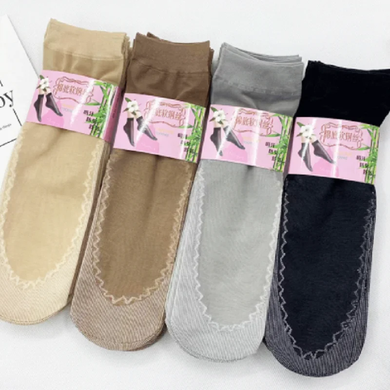 

10pairs/set High Quality Women Velvet Socks Pack Female Summer Thin Silk Transparent Sexy Ankle Nylon Socks Set luxury socks