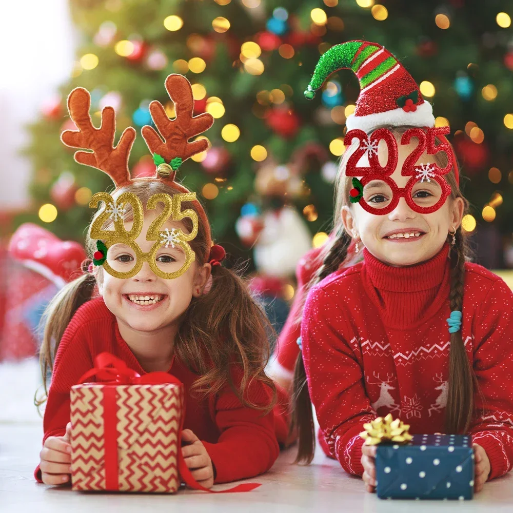 Новый год 2025 оправа для очков реквизит фотобудки веселые рождественские
