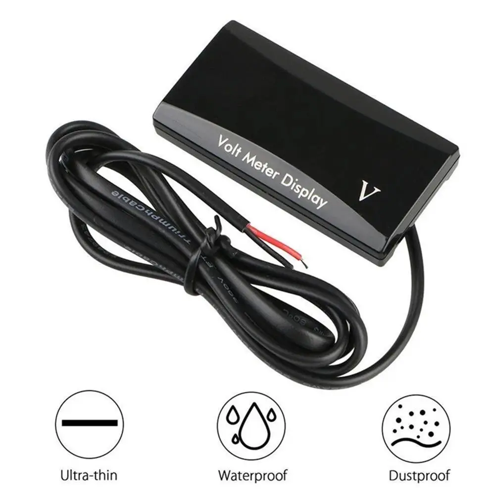 Мини Водонепроницаемый 12V-150V ЖК-дисплей Цифровой вольтметр Автомобильный Моторный Панельный Вольтметр Тестер Защита от обратного подключения