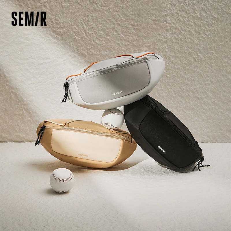 Фото Semir Мужская легкая поясная сумка для спорта на открытом воздухе, нагрудная сумка через плечо, новинка 2025 года, модная уличная одежда для пар №1