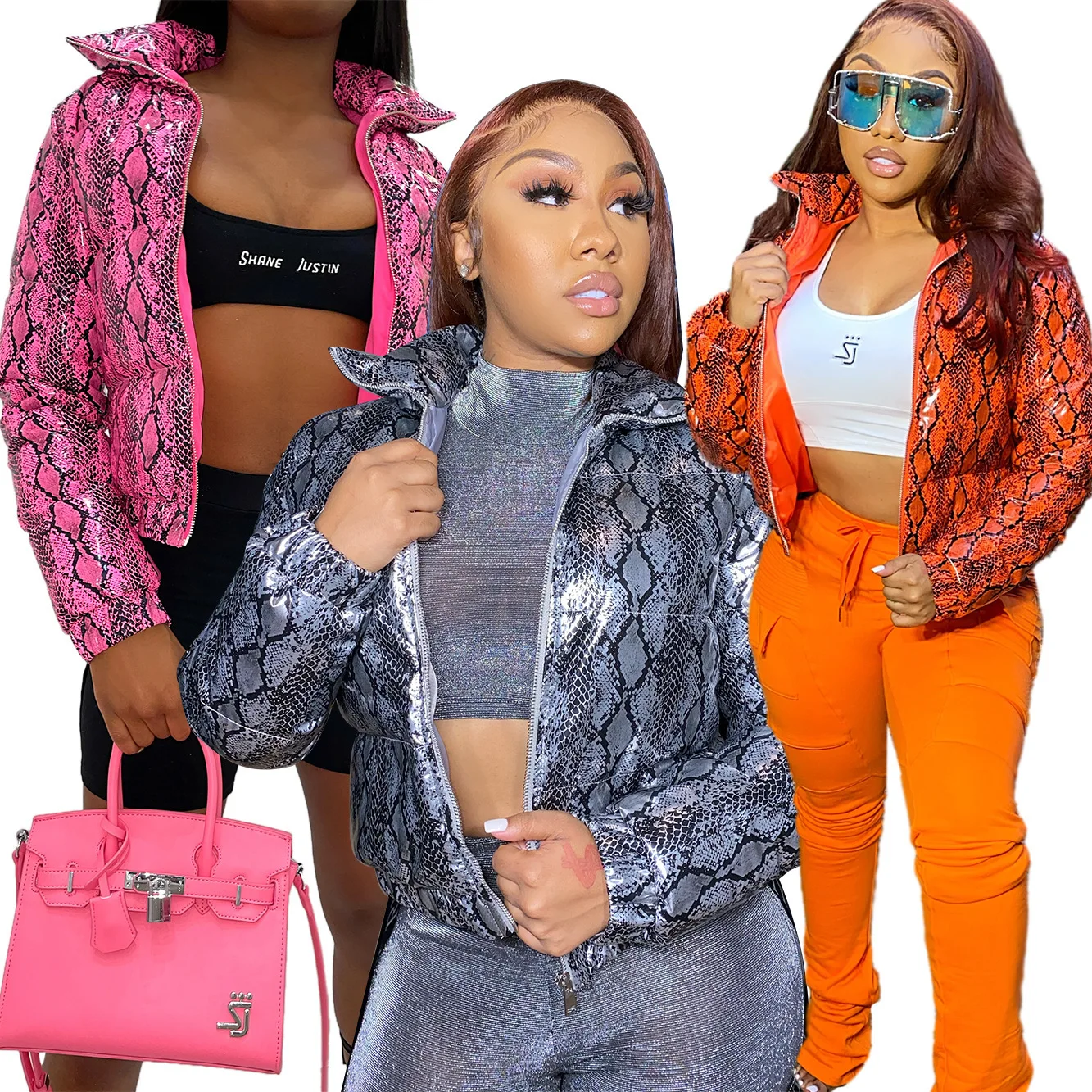 

Women's Heavyweight Long-Sleeve stand collar Puffer Coat outwear jackets winter thick parka 2022 Spring Autumn Winter