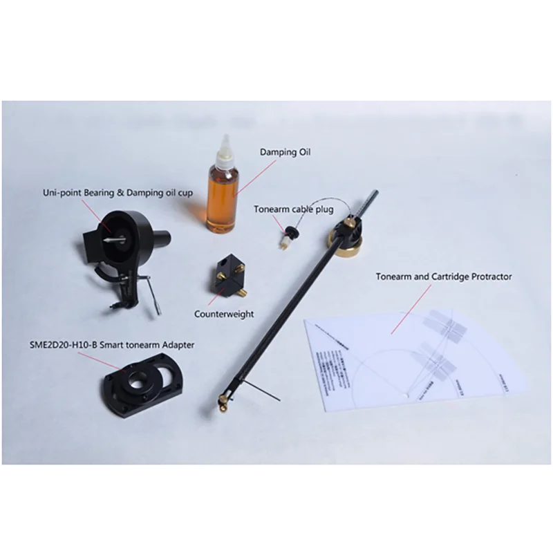 Jasmine Audio JS-TA297 Uni-Point Oil-Damping 12' Tonearm |